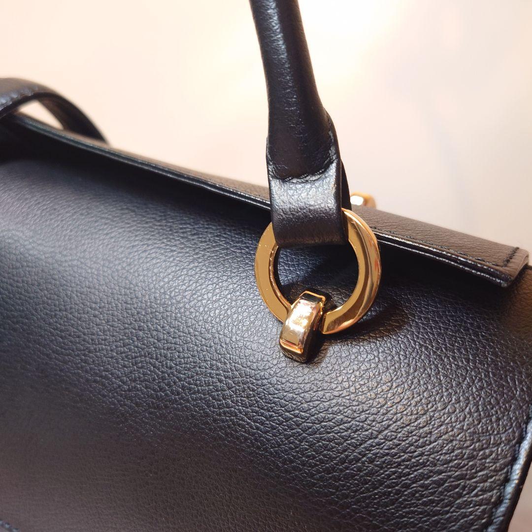 【濱野皮革工藝】グレース ディライトトート ブラック✕ゴールド　A4サイズ収納