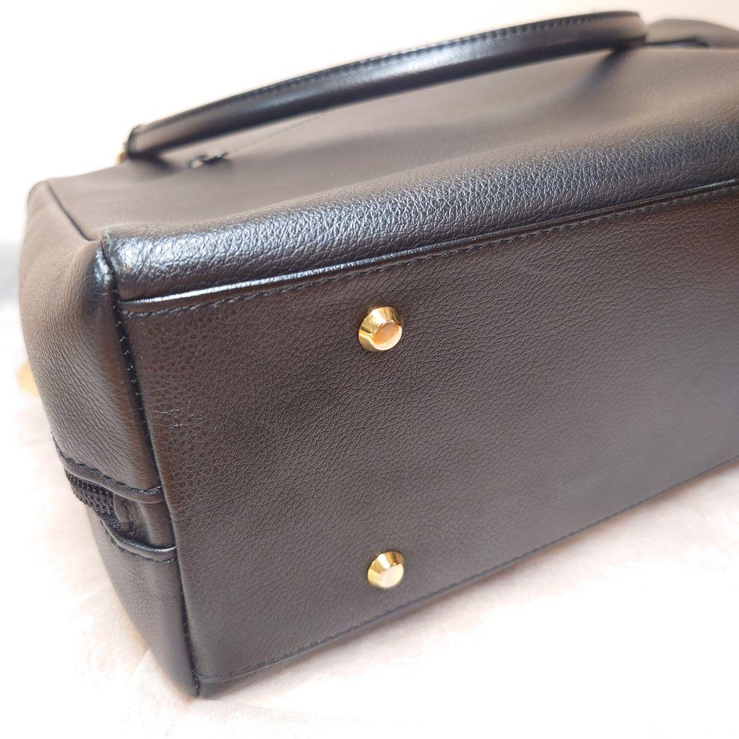 【濱野皮革工藝】グレース ディライトトート ブラック✕ゴールド　A4サイズ収納