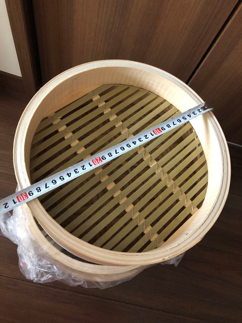 【照宝】竹製 せいろ　30㎝　3段＋蓋　蒸し器 説明書付き