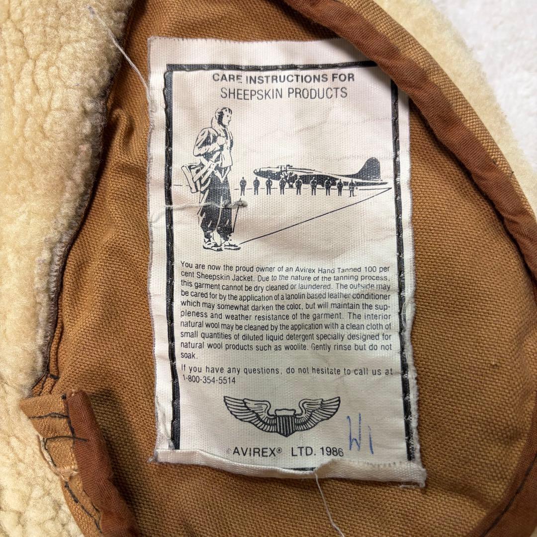 アヴィレックス AVIREX ムートン TYPE B-3 フライトジャケット S