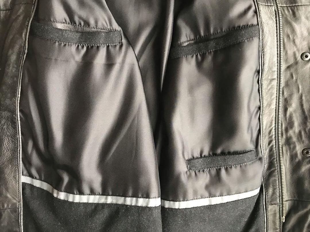 カルバンクライン ラムレザージャケット コートジャケット ロング丈 本革 黒XL