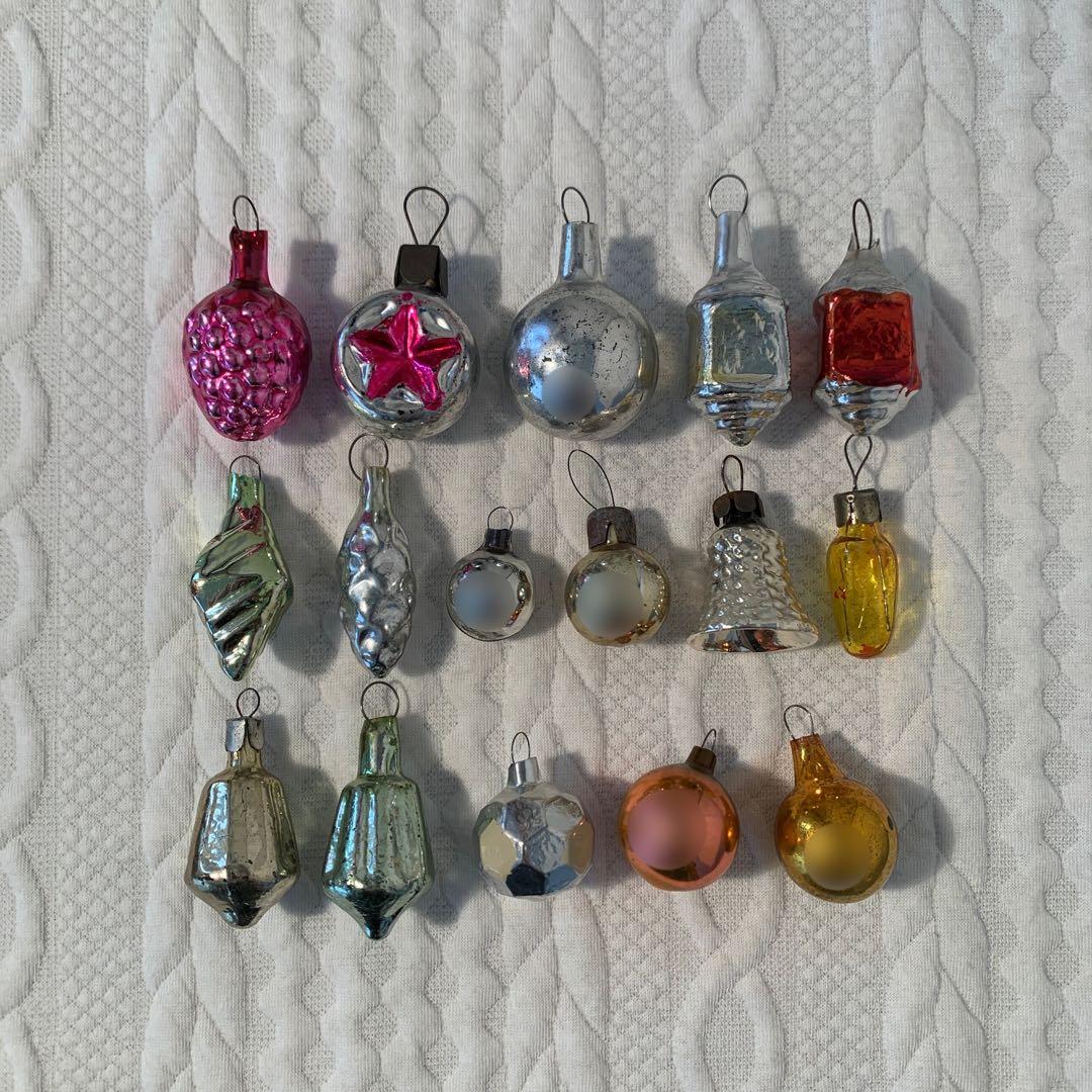 《greentomato》ソビエト ミニガラスオーナメントセット 16個