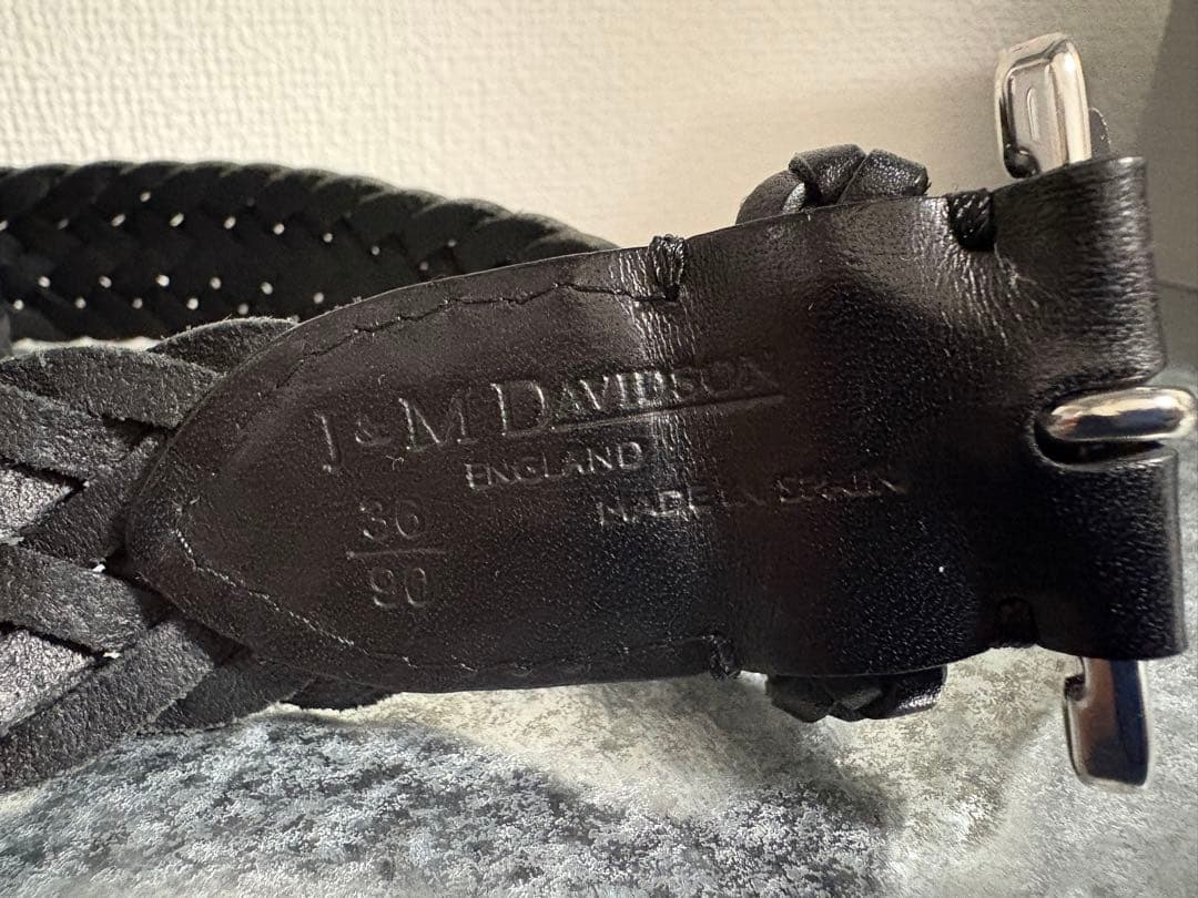 J&M davidsonメッシュベルト ブラック 36/90