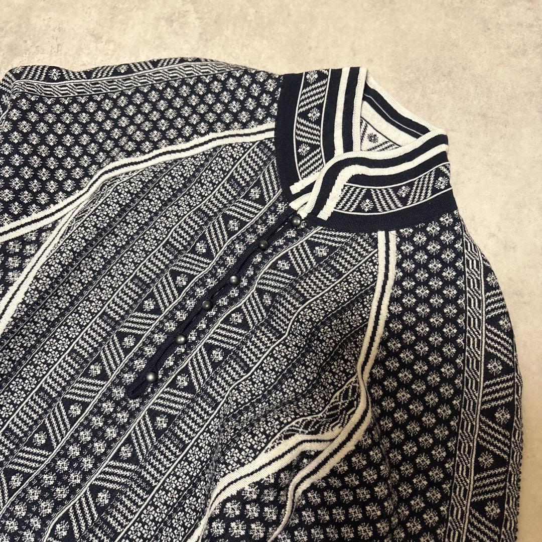 マメクロゴウチFloral Pattern Knitted Mini