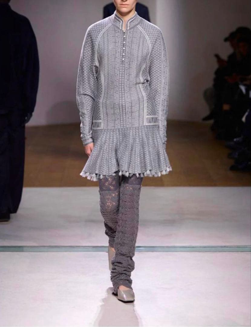 マメクロゴウチFloral Pattern Knitted Mini