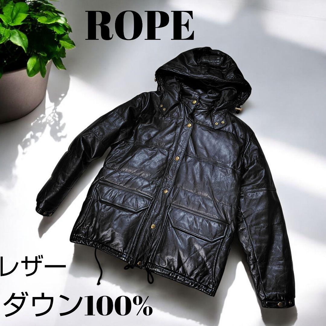ROPE レザー ダウンジャケット