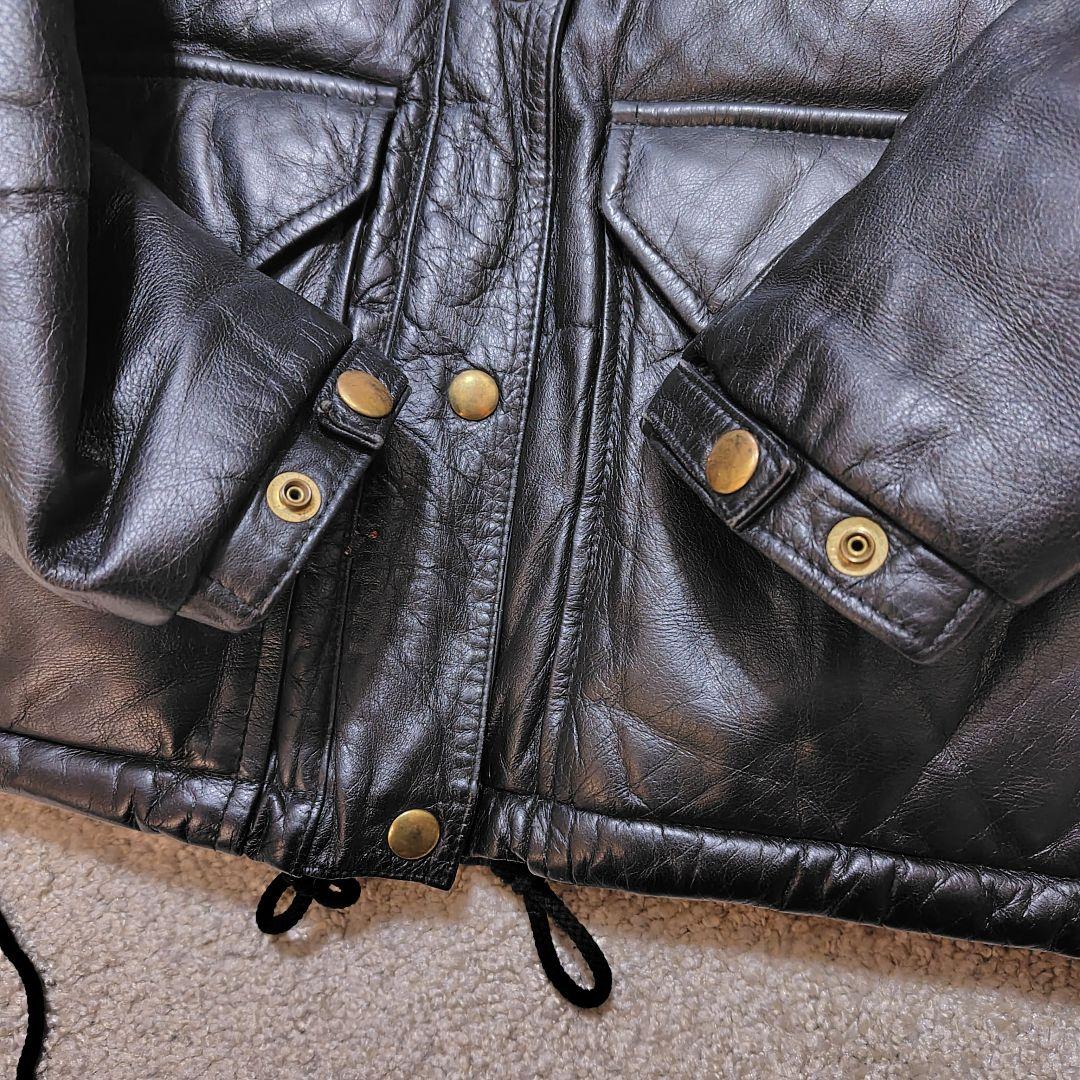 ROPE レザー ダウンジャケット