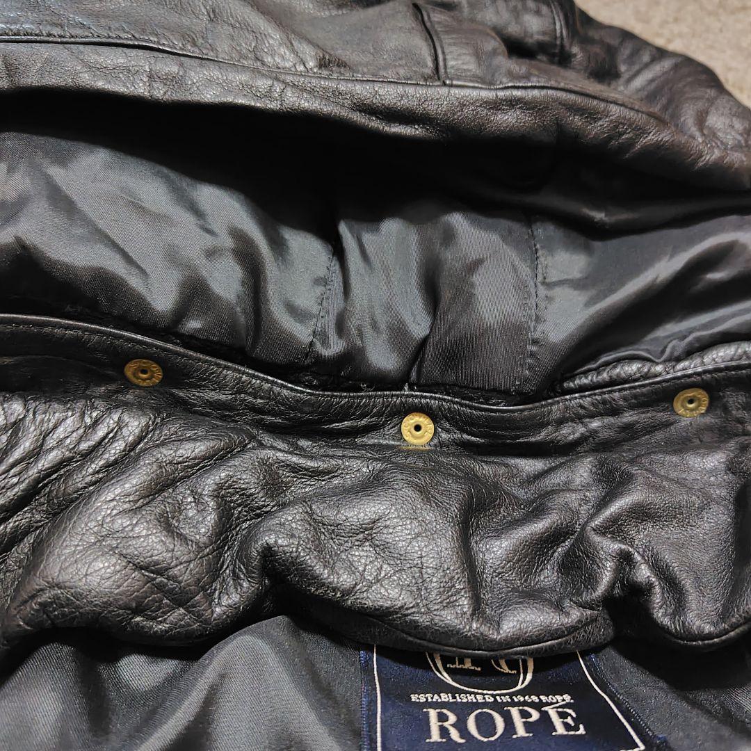ROPE レザー ダウンジャケット