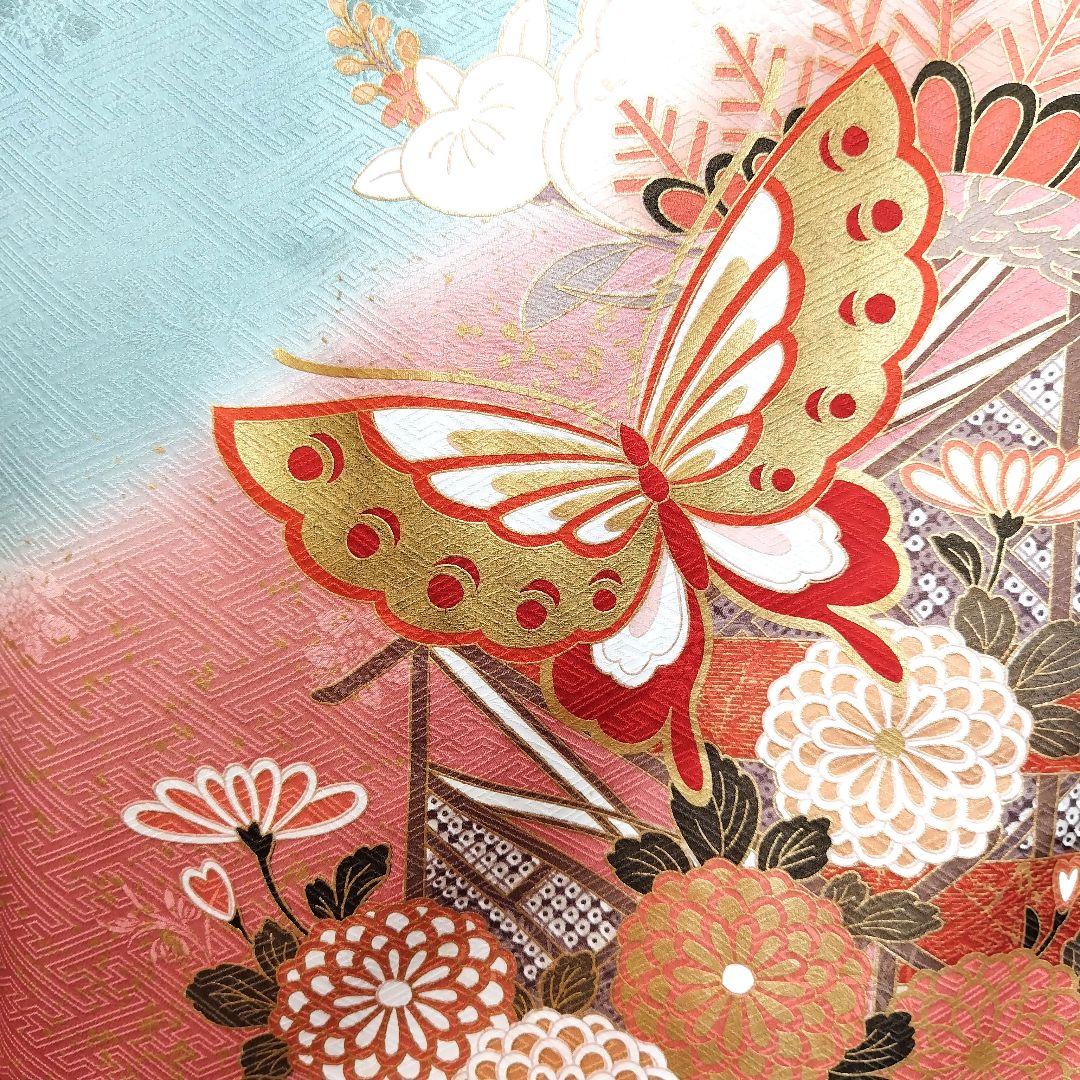 振袖フルセット(8点)・成人式・古典柄・金彩加工・くすみ・金駒刺繍・逸品