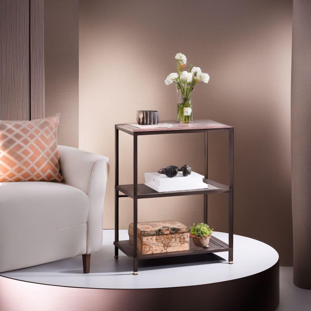 ヴィンテージ 魅力的なデザイン インダストリアル グレー サイドテーブル