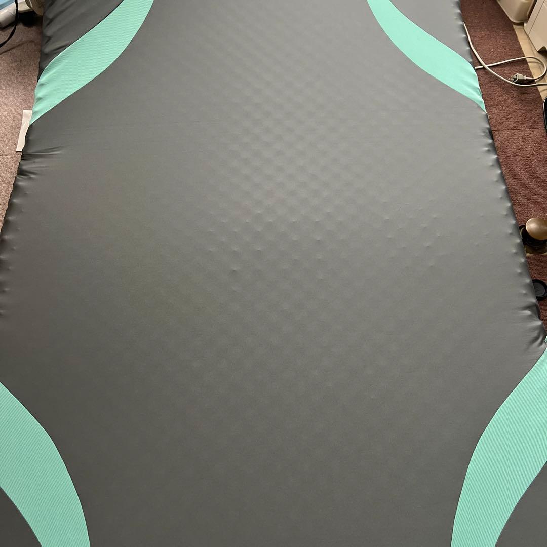 ダブルサイズ エアーマットレス グレー×ミント　数回使用