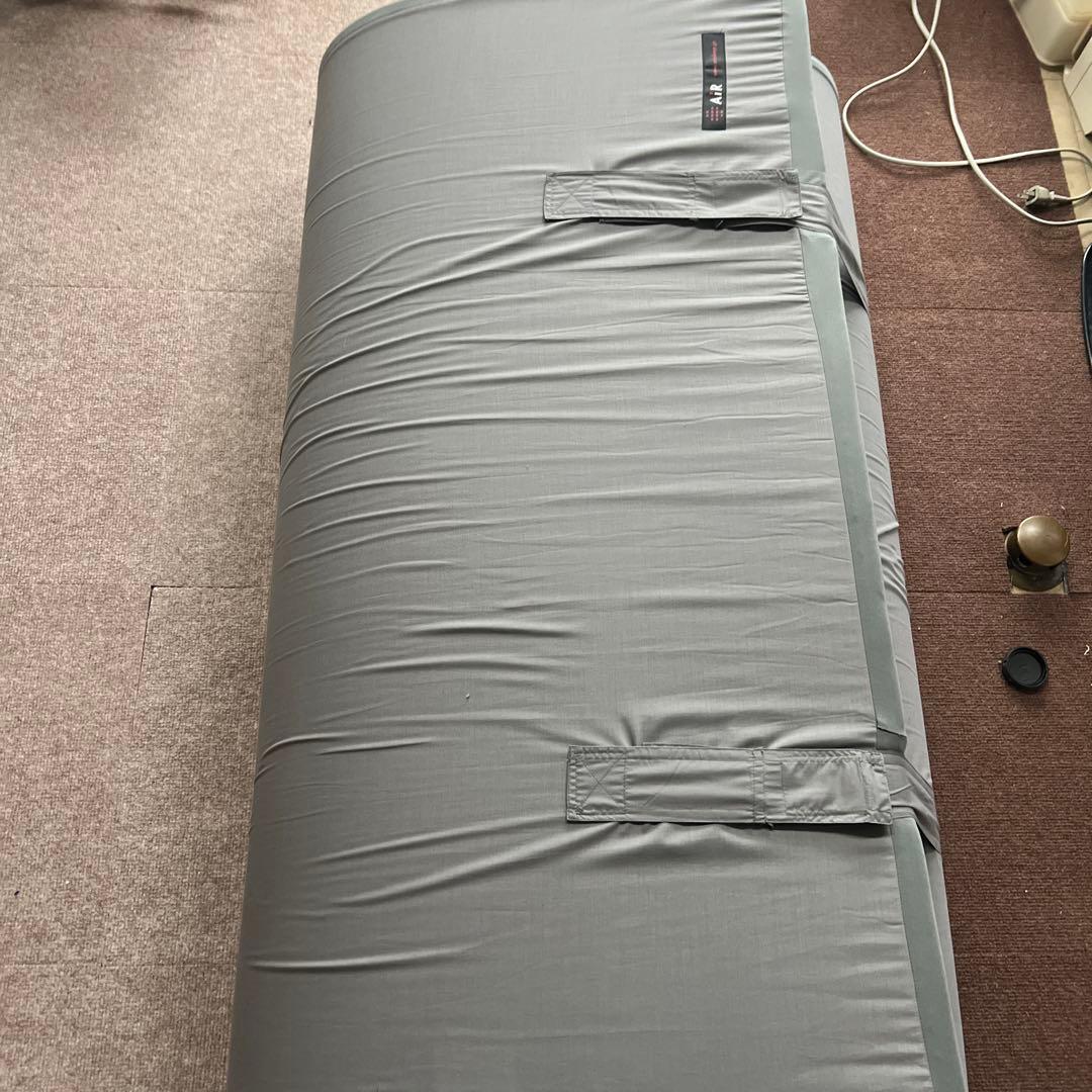 ダブルサイズ エアーマットレス グレー×ミント　数回使用