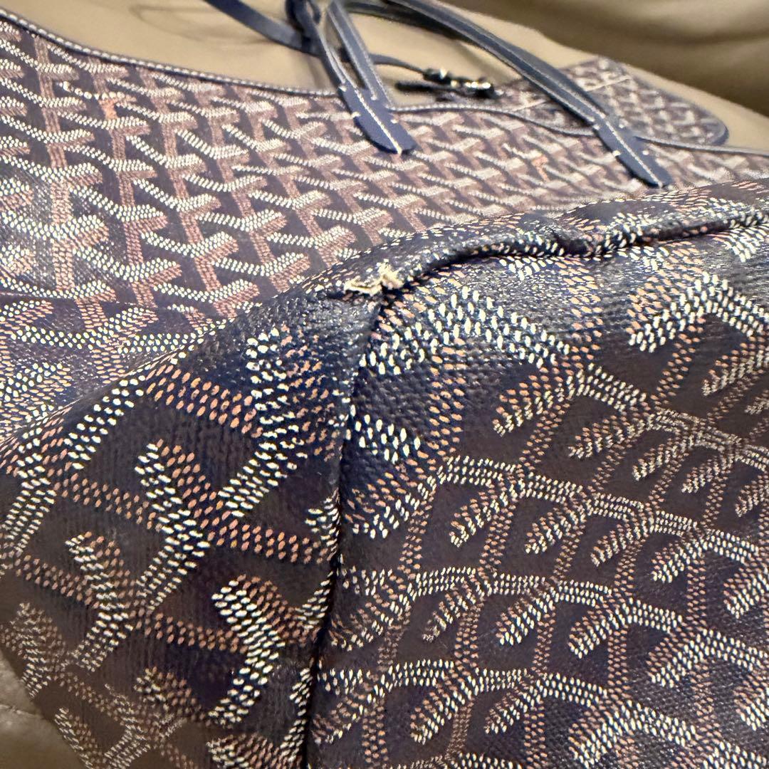 ゴヤール サンルイPM ネイビー ポーチ付き