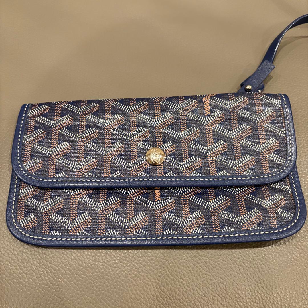 ゴヤール サンルイPM ネイビー ポーチ付き