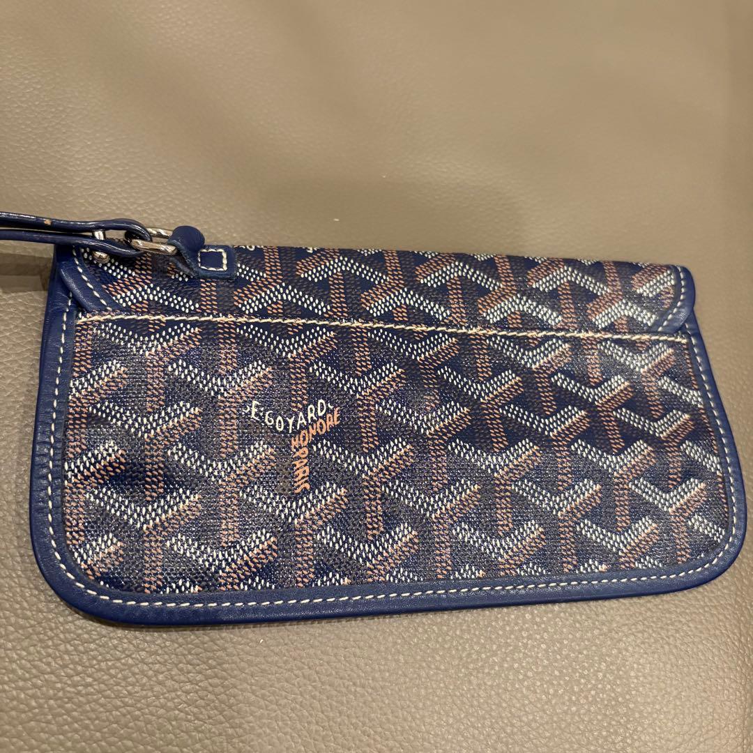 ゴヤール サンルイPM ネイビー ポーチ付き