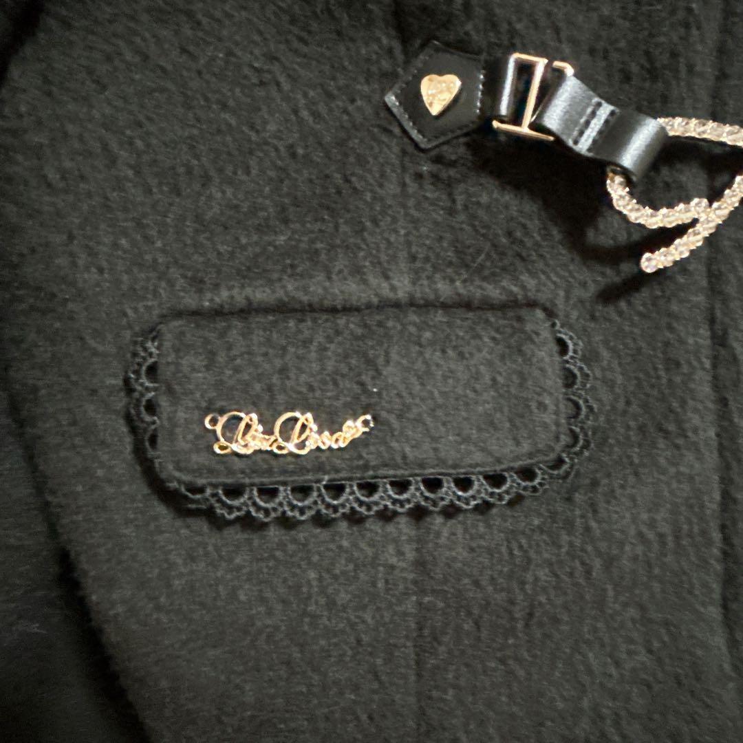 ろ*꒱様 LIZLISA ビジューリボンショートフードコート　ブラック