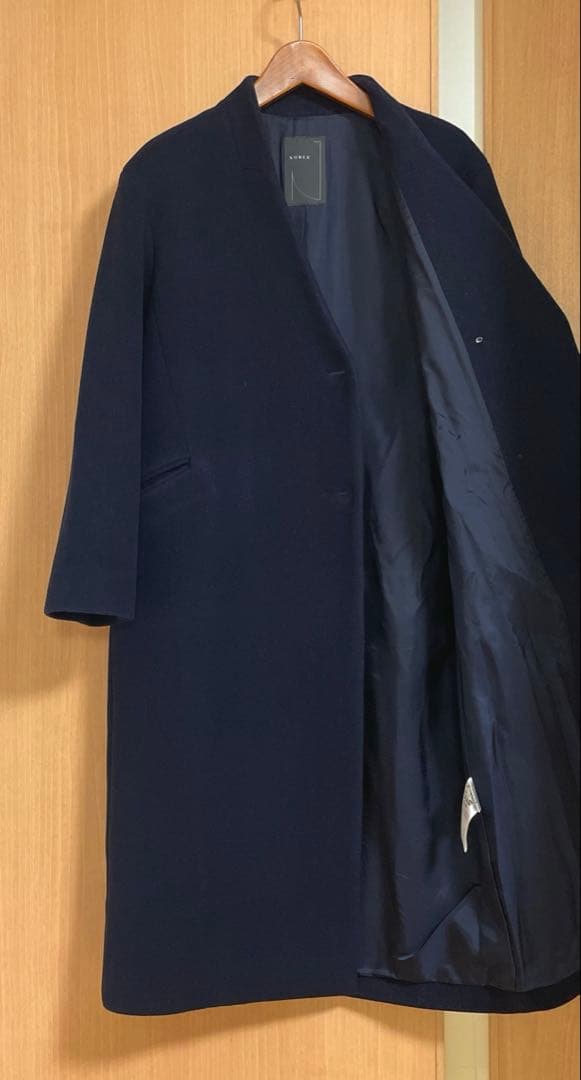 Noble定価53,900円 カシミヤ混MTRチェスターディテールVカラーコート