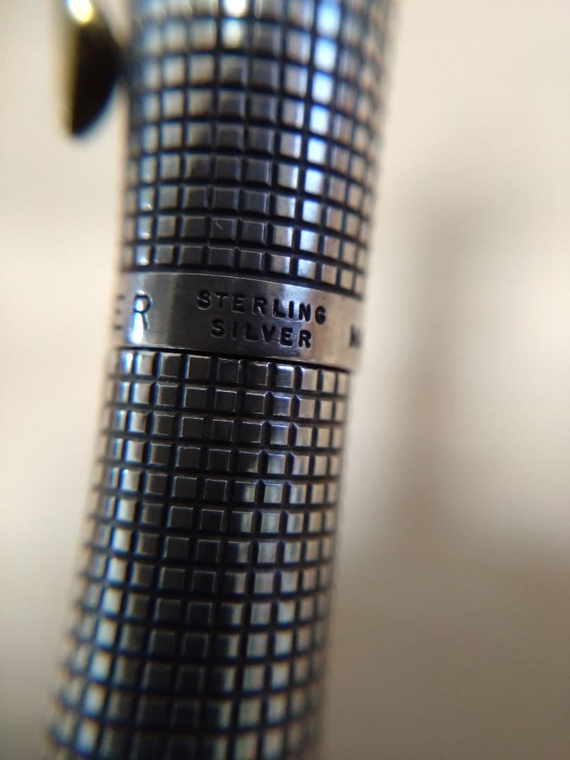 PARKER パーカー 万年筆 シルバー スターリングシルバー ペン先14K