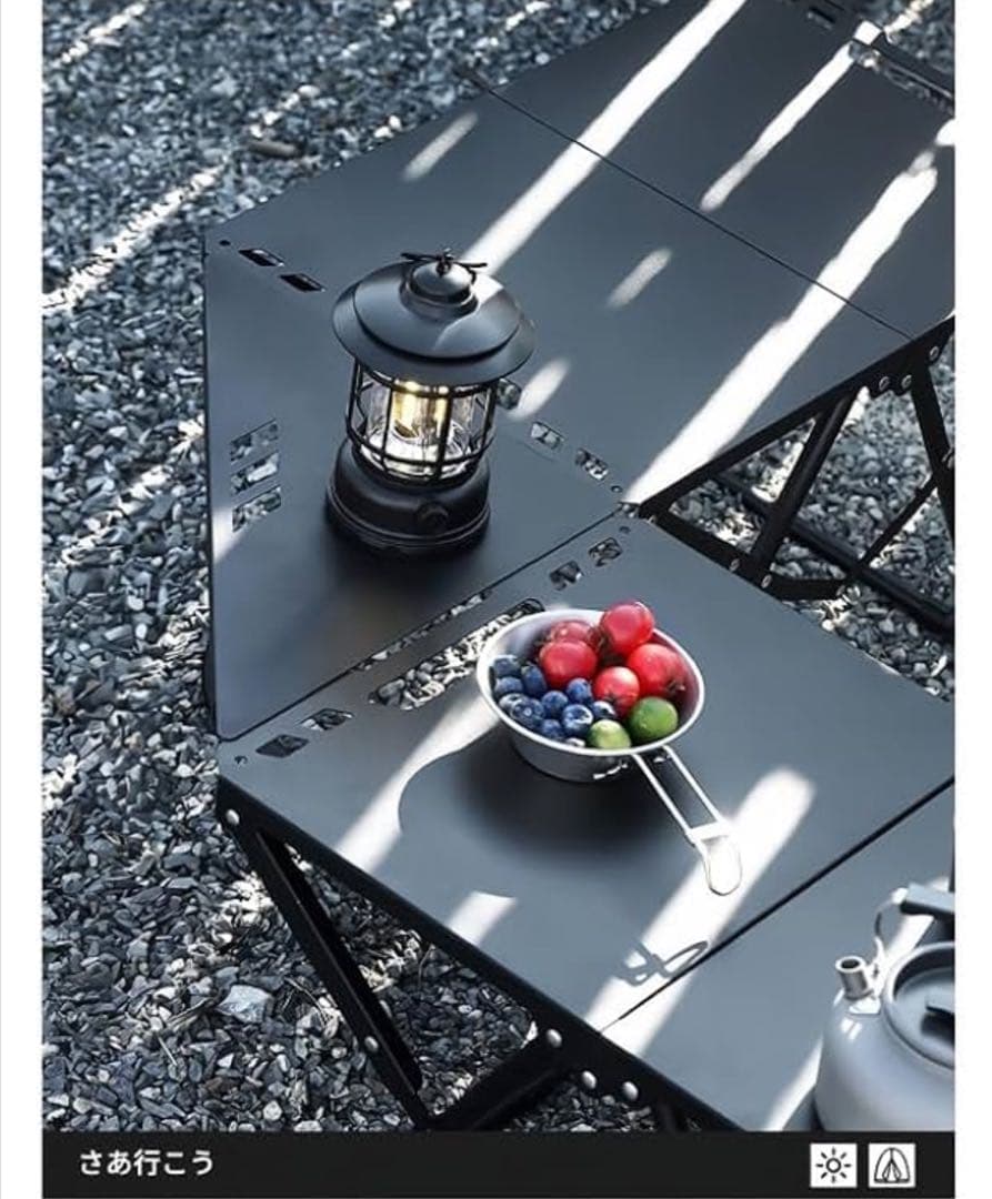 IGTテーブル 折りたたみ バーベキュー グリル機能付き 折りたたみテーブル