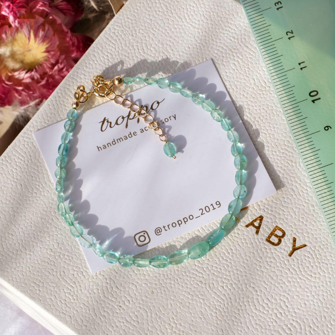 14kgfザンビアエメラルドブレスレット