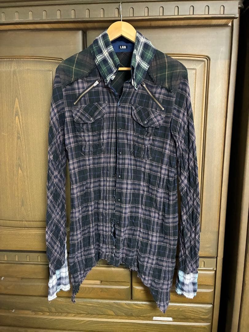 L.G.B. チェック柄 長袖シャツ サイズ3 シャツG