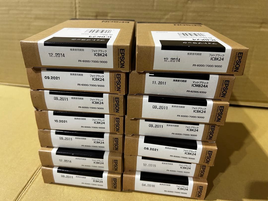 専用★訳アリ期限切れ未使用EPSON IC24各色インクカートリッジ79個