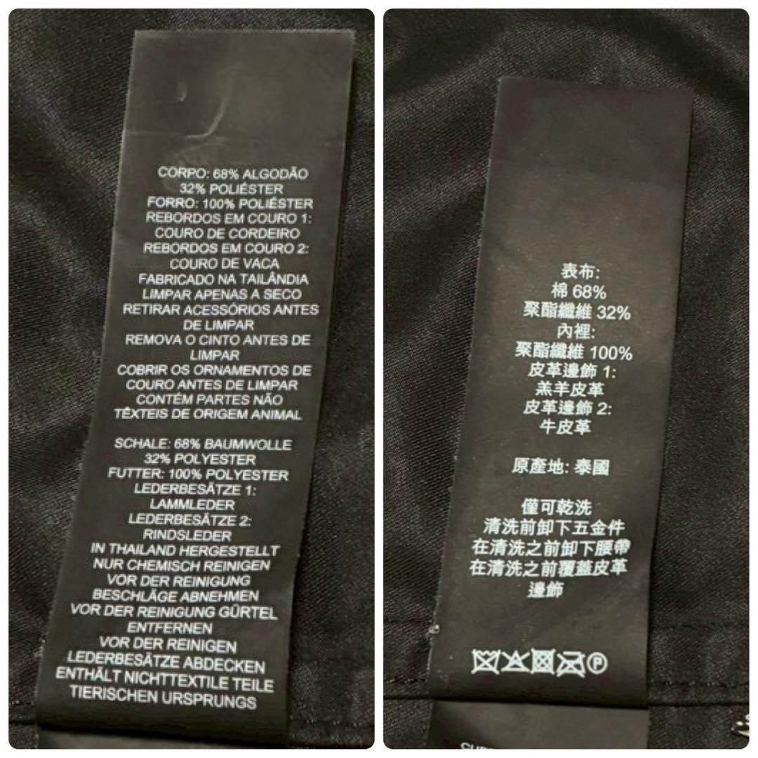 極美品/XL相当　COACH トレンチコート　ロング　ベルト　黒　チャーム　牛革