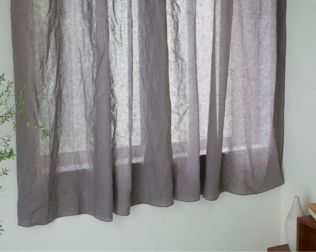 2枚セット　natsusobiku ひなたライフ　リネン　カーテン　マルチクロス