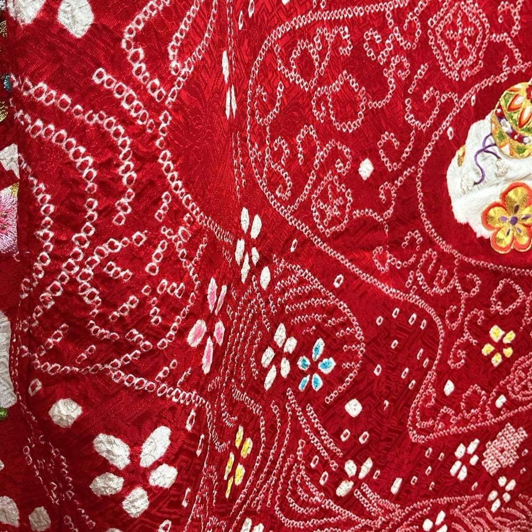 AmamaNo.5 七五三　7歳　　正絹着物セット　　本絞り