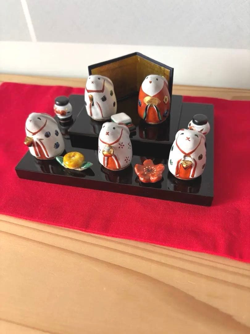 お雛様　うさぎ雛　陶磁器