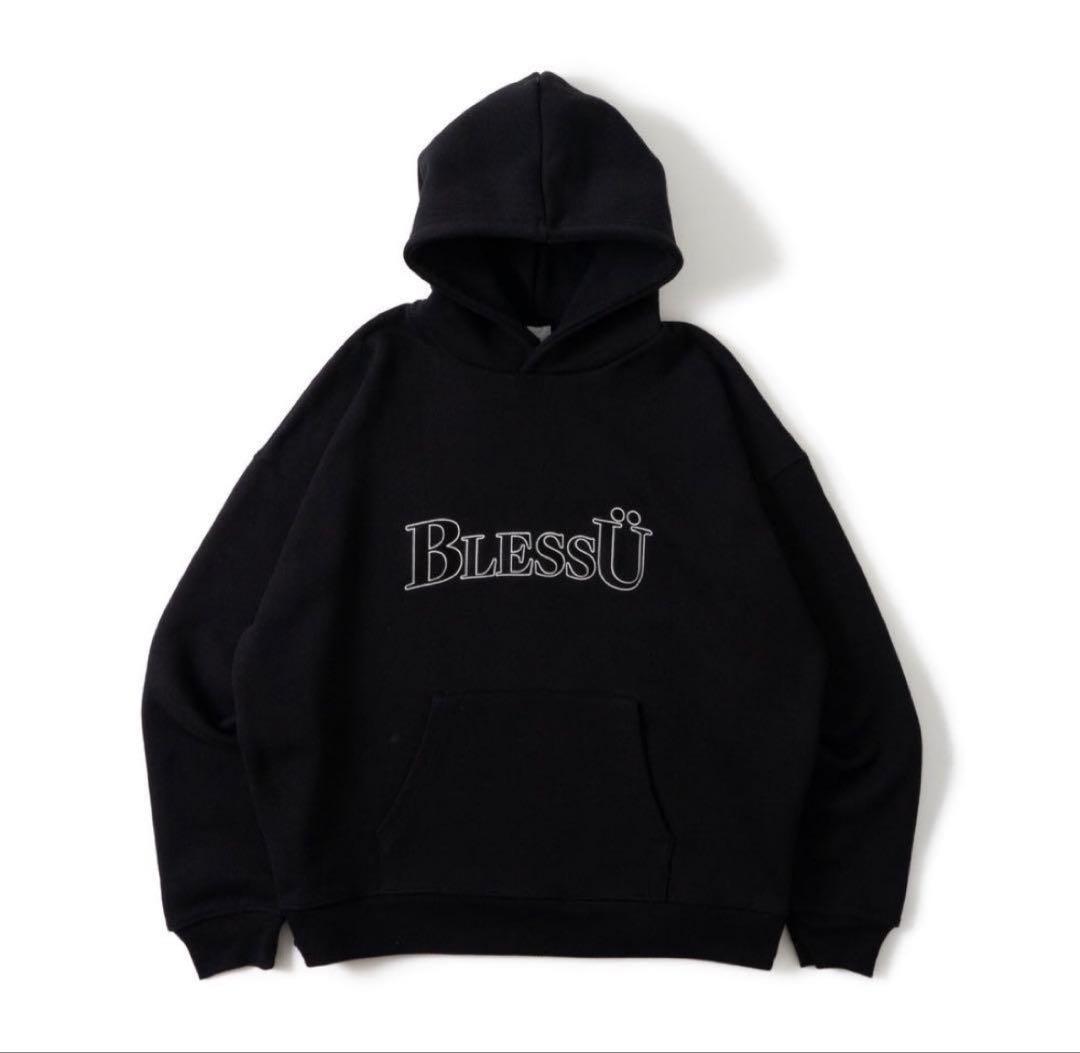 BlessU ブラック パーカー