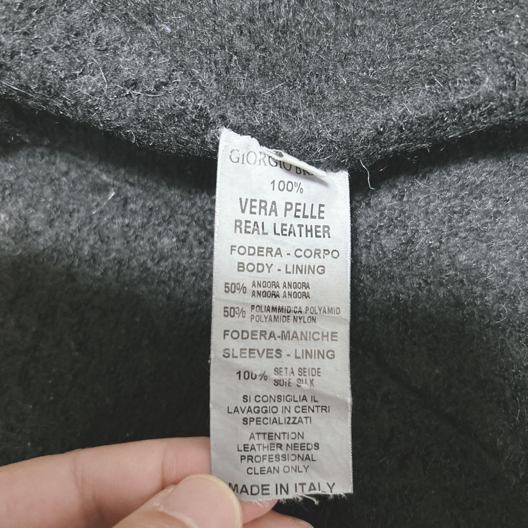 希少✨Giorgio Brato レザーコート　ベルト　アンゴラ混　サイズ40