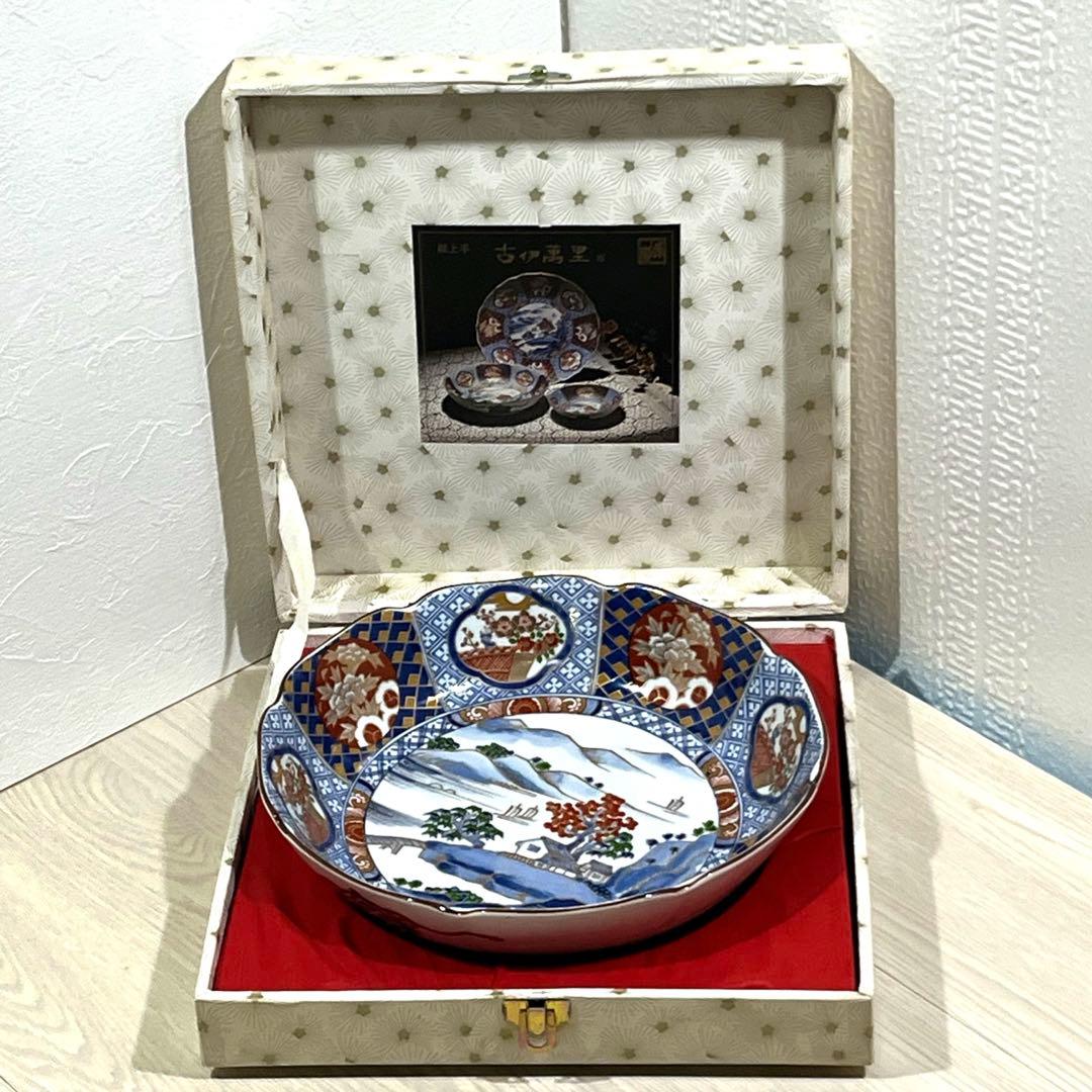 庫山窯 金彩古伊万里写 深鉢盛り鉢　3枚セット