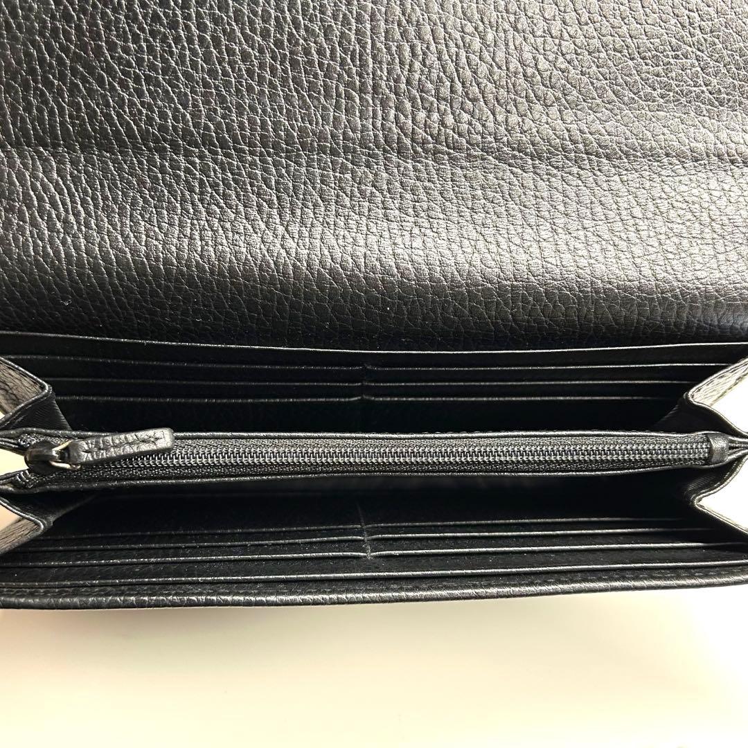 超美品　GUCCI グッチ インターロッキング　G 長財布　レザー メンズ