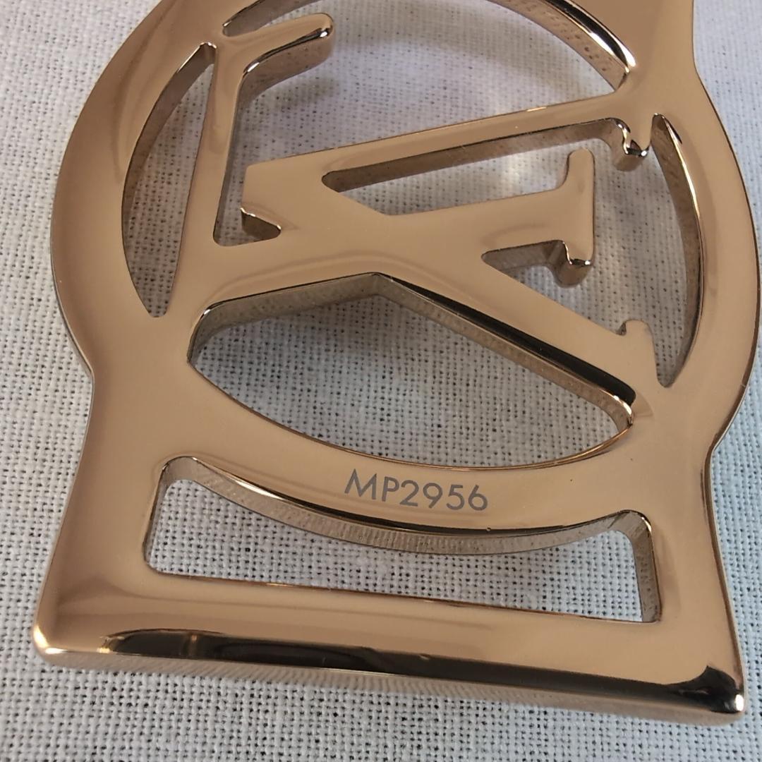 LV ルイヴィトン MP2956 ロゴ スカーフリング ゴールド 127