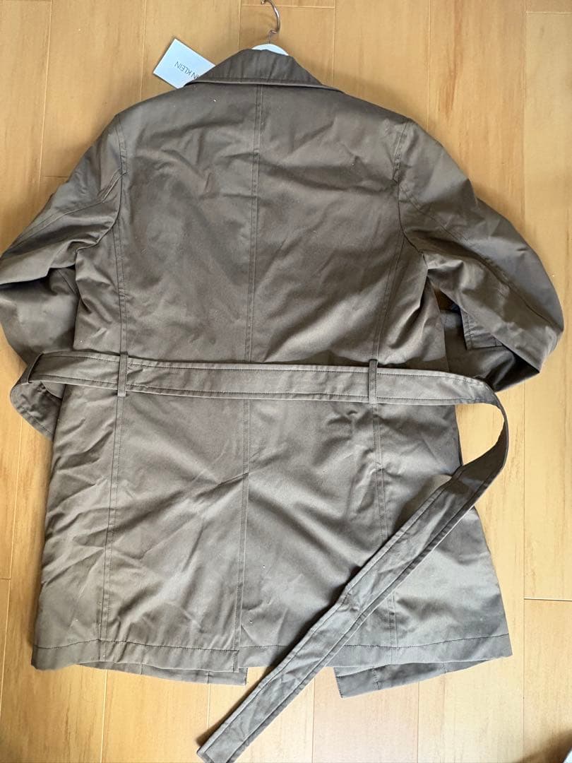 新品 定価63,000円カルバンクライン オンワード製バルマカーンコートM-L茶