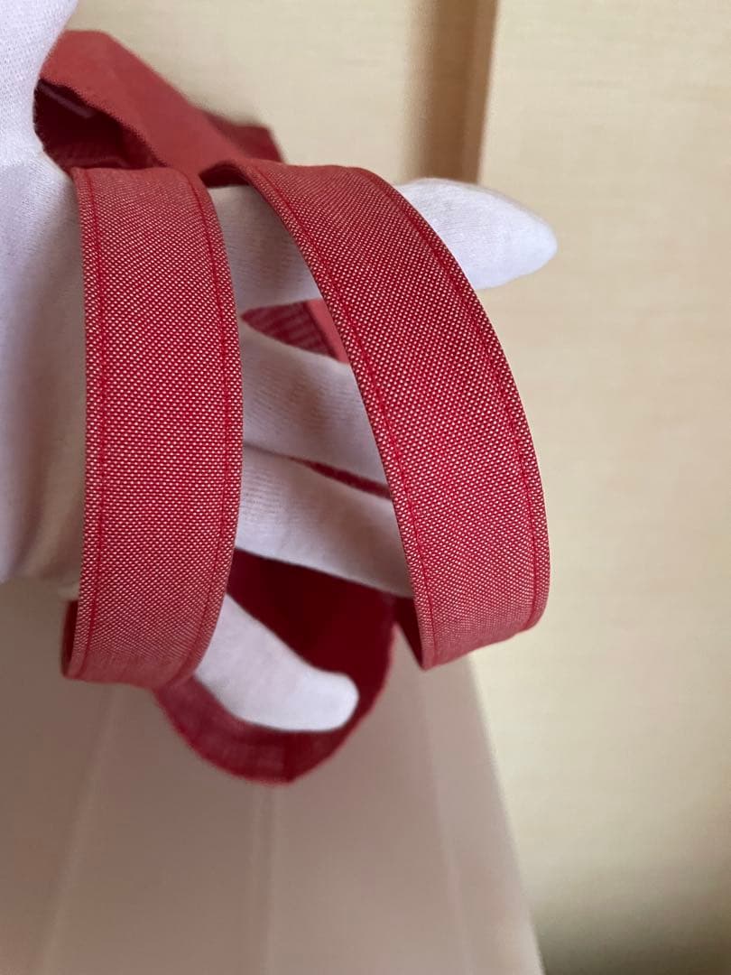 ファミリア　デニムバッグ　赤