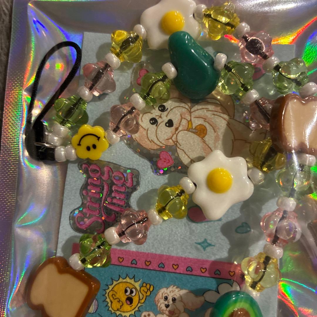 正規品stringtingアボカド・目玉焼きビーズストラップ