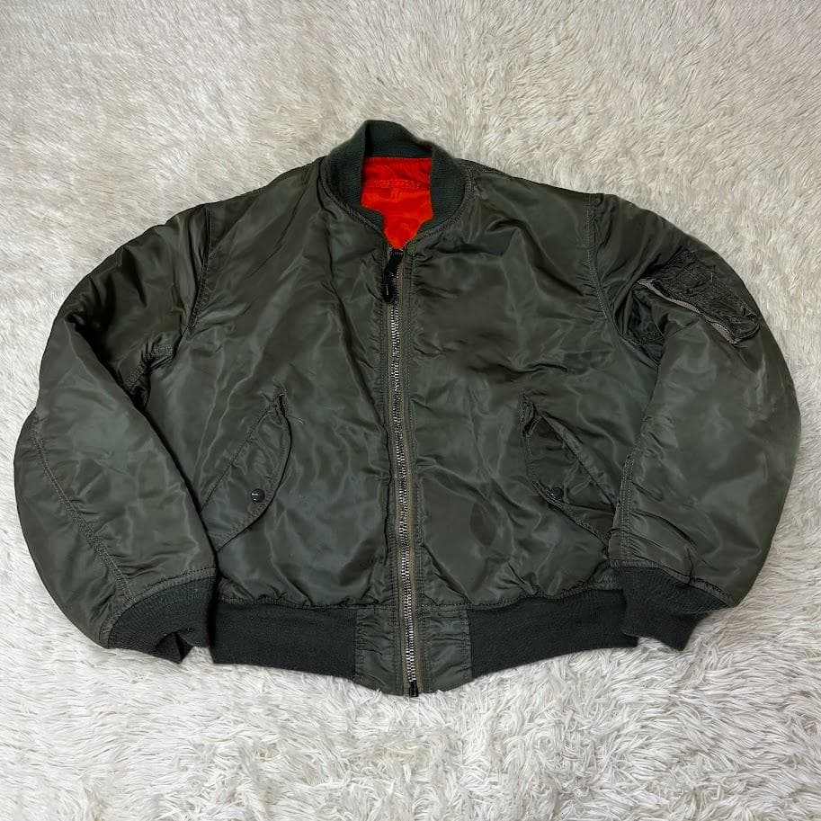 ◉ 80's ◉ ALPHA アルファ ◉ リバーシブル・MA-1・USA製・Ｌ