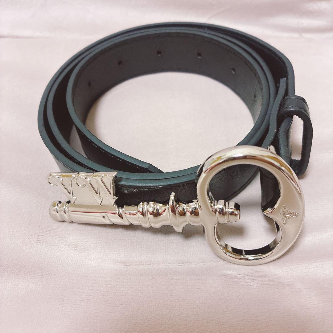 【美品】ヴィヴィアンウエストウッド ベルト 鍵 キー レザー 黒 ブラック