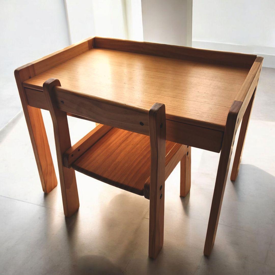 【美品】ニトリ 学習机 オリーブキッズデスク＆チェアセット 木製 引き出し付