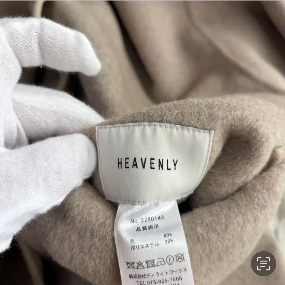 【新品未使用】 ヘブンリー ウールノーカラーロングコート 近年モデル