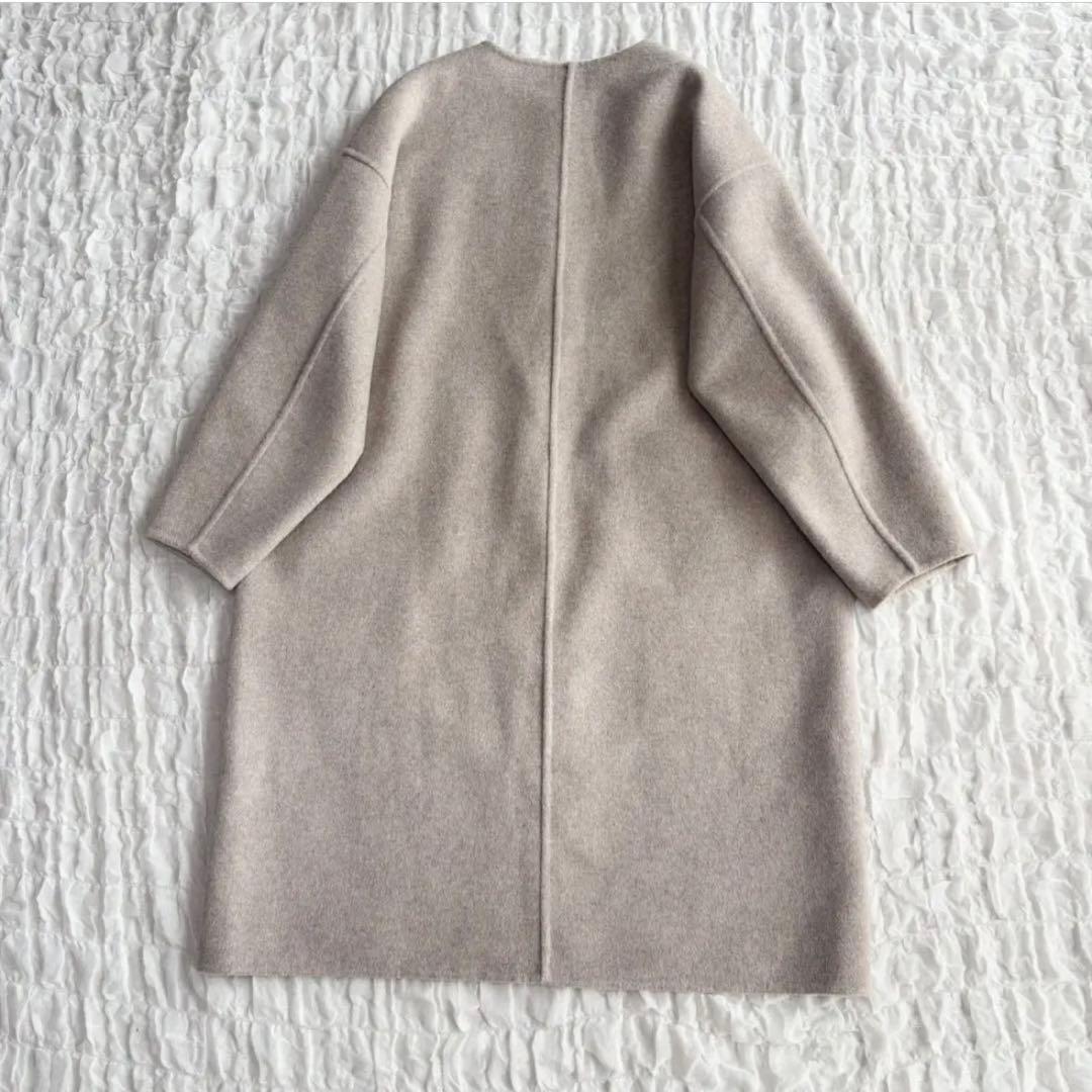 【新品未使用】 ヘブンリー ウールノーカラーロングコート 近年モデル
