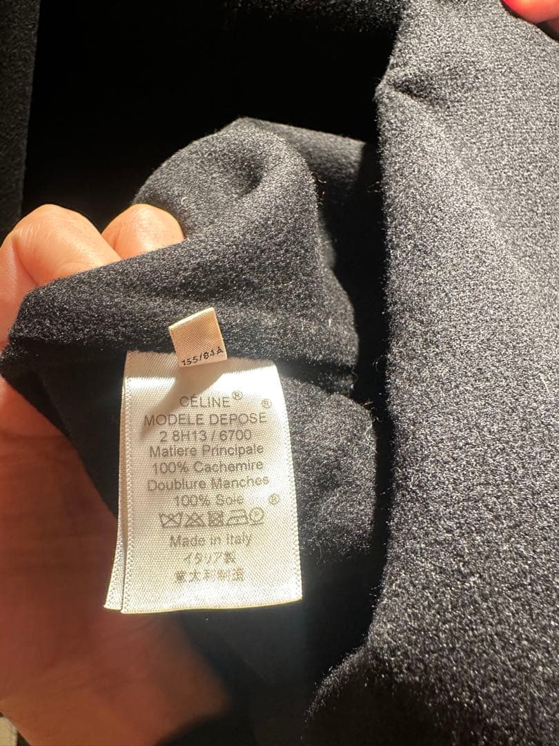 Céline カシミヤ100% チェスターコート 黒