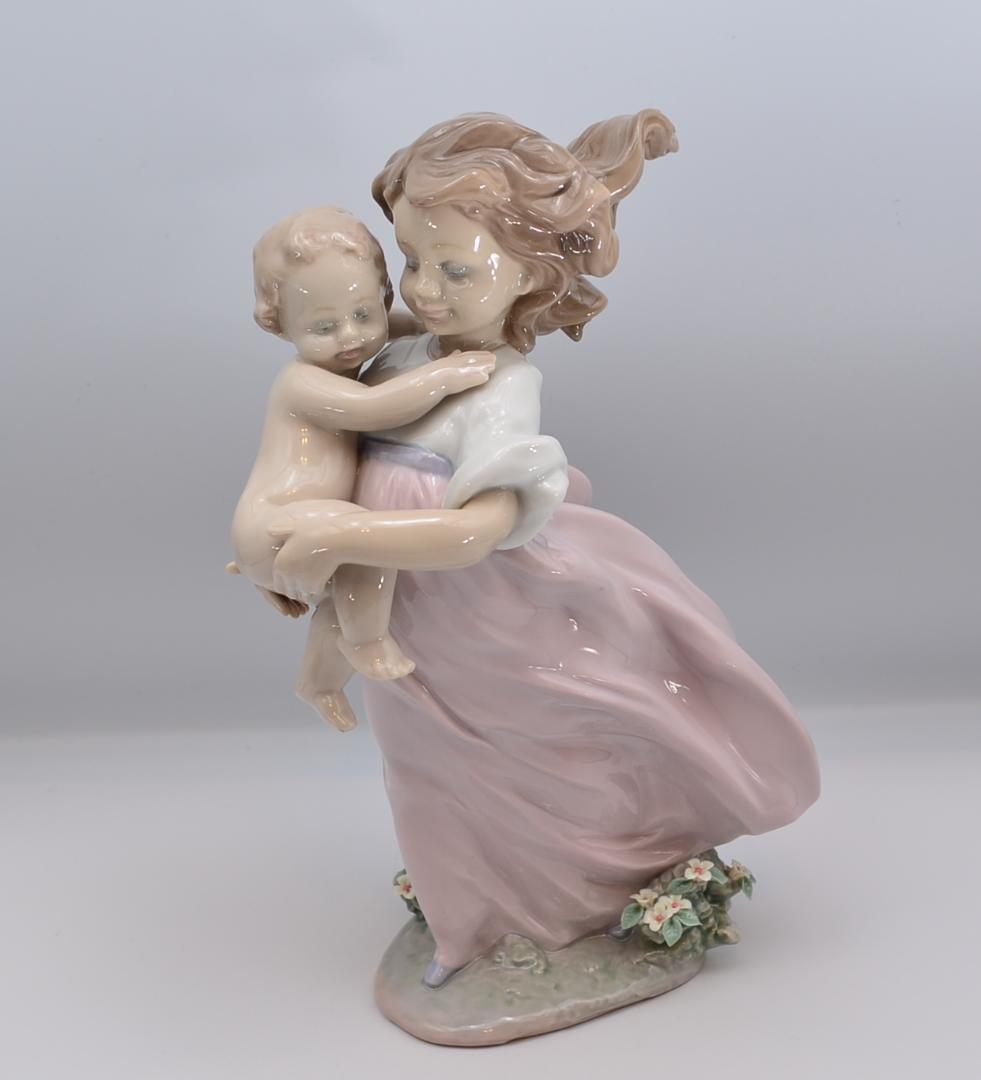 母親がわり　＃6681　★リヤドロ　スペイン　ポーセリン　ヴィンテージ　箱付き