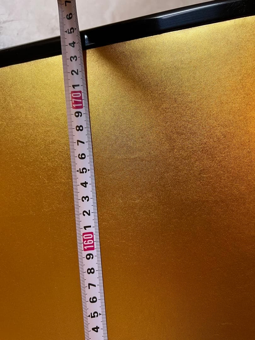 【骨董品】屏風 二曲一隻 金屏風　茶道具