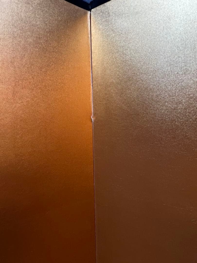 【骨董品】屏風 二曲一隻 金屏風　茶道具