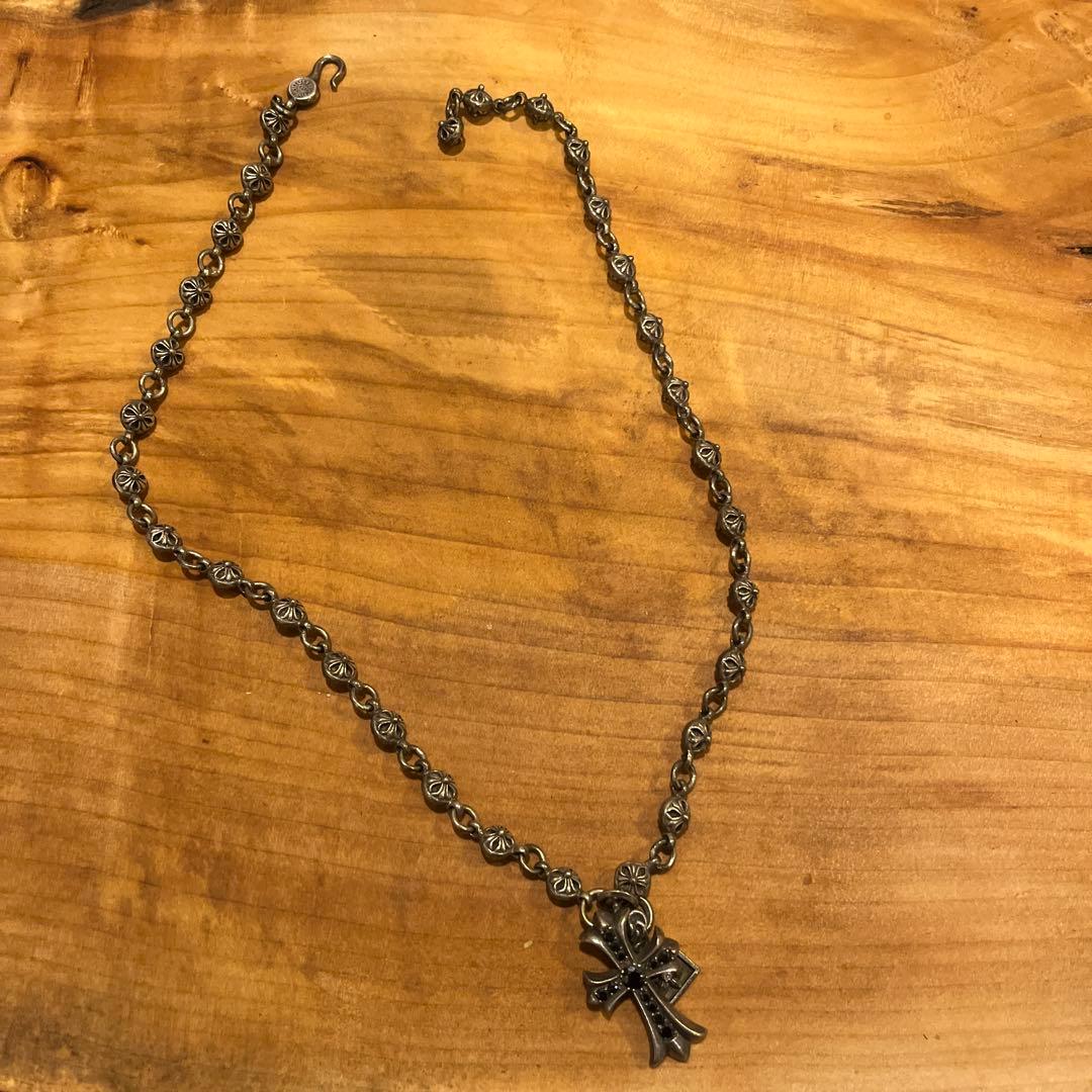 メタル クロスチャーム ネックレス 約30cm