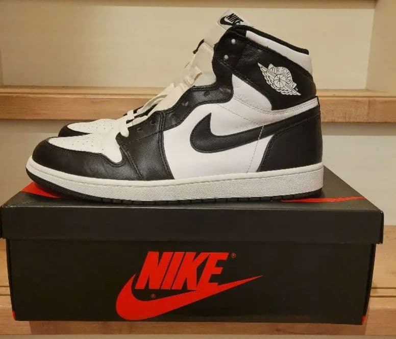 美品　エア　ジョーダン 1　ブラック×ホワイト　パンダ　2014