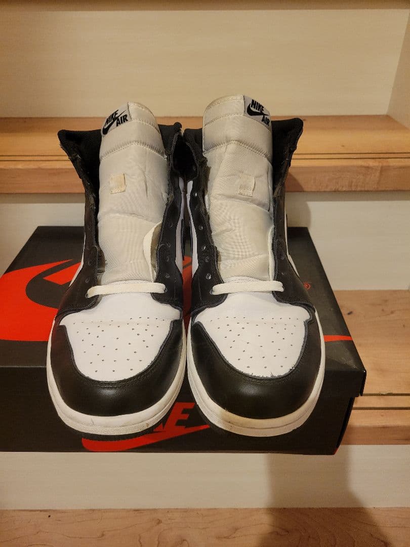 美品　エア　ジョーダン 1　ブラック×ホワイト　パンダ　2014